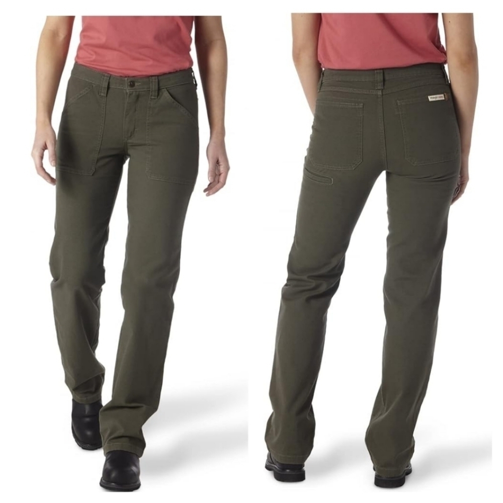 New Wrangler Riggs Workwear Regular Fit Work Pant, Bootcut, Green, 12